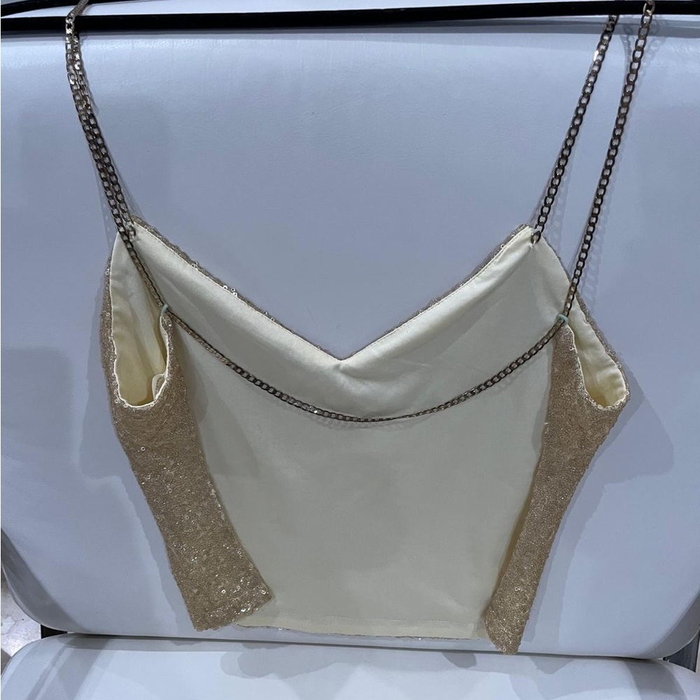 Revolve Superdown Gold Backless Top - Picture 5 of 6